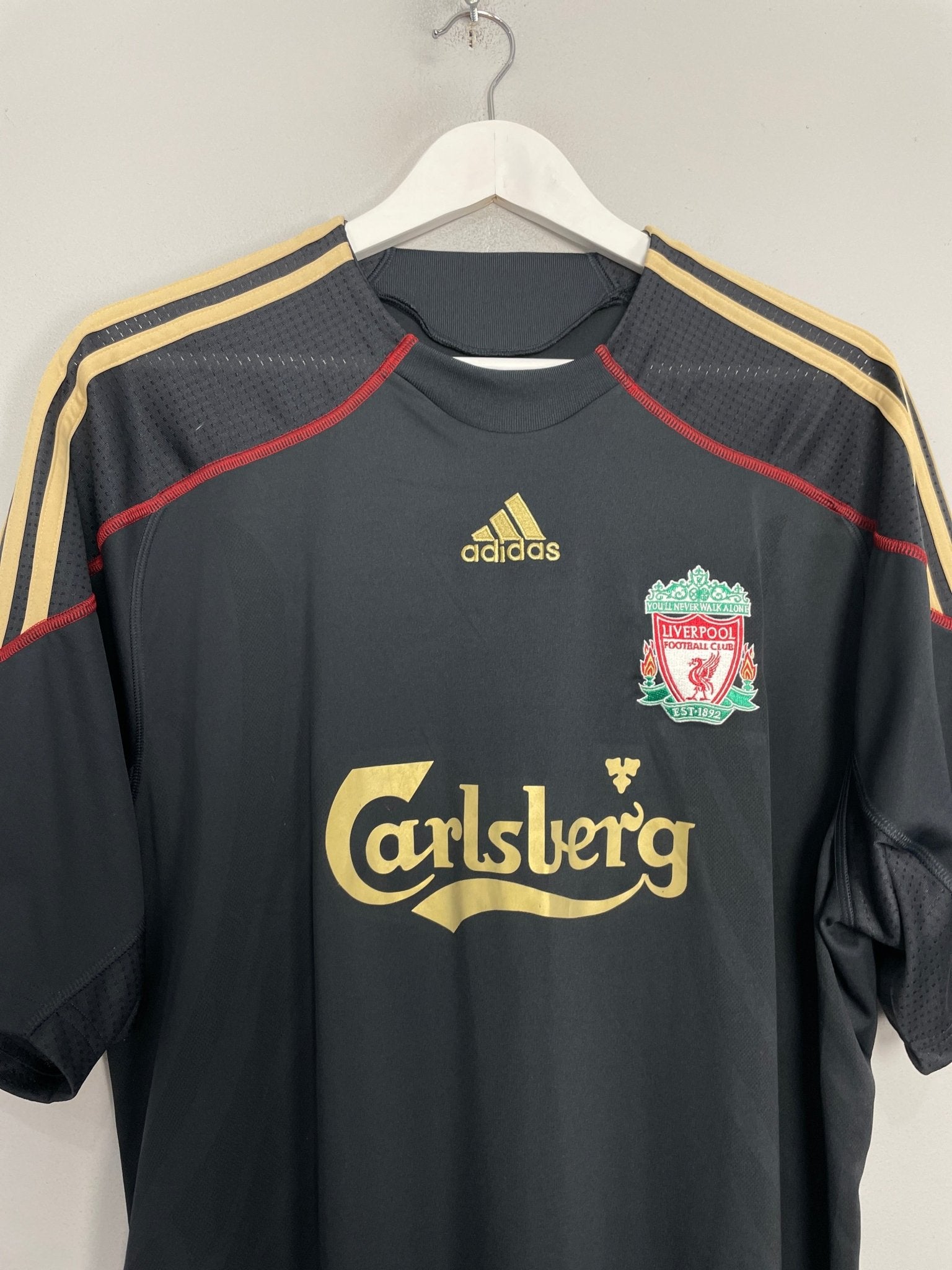 Shop 2009/10 LIVERPOOL GERRARD #8 AWAY SHIRT (XL) ADIDAS, classic football shirts, vintage football shirts & retro soccer jerseys at Cult Kits