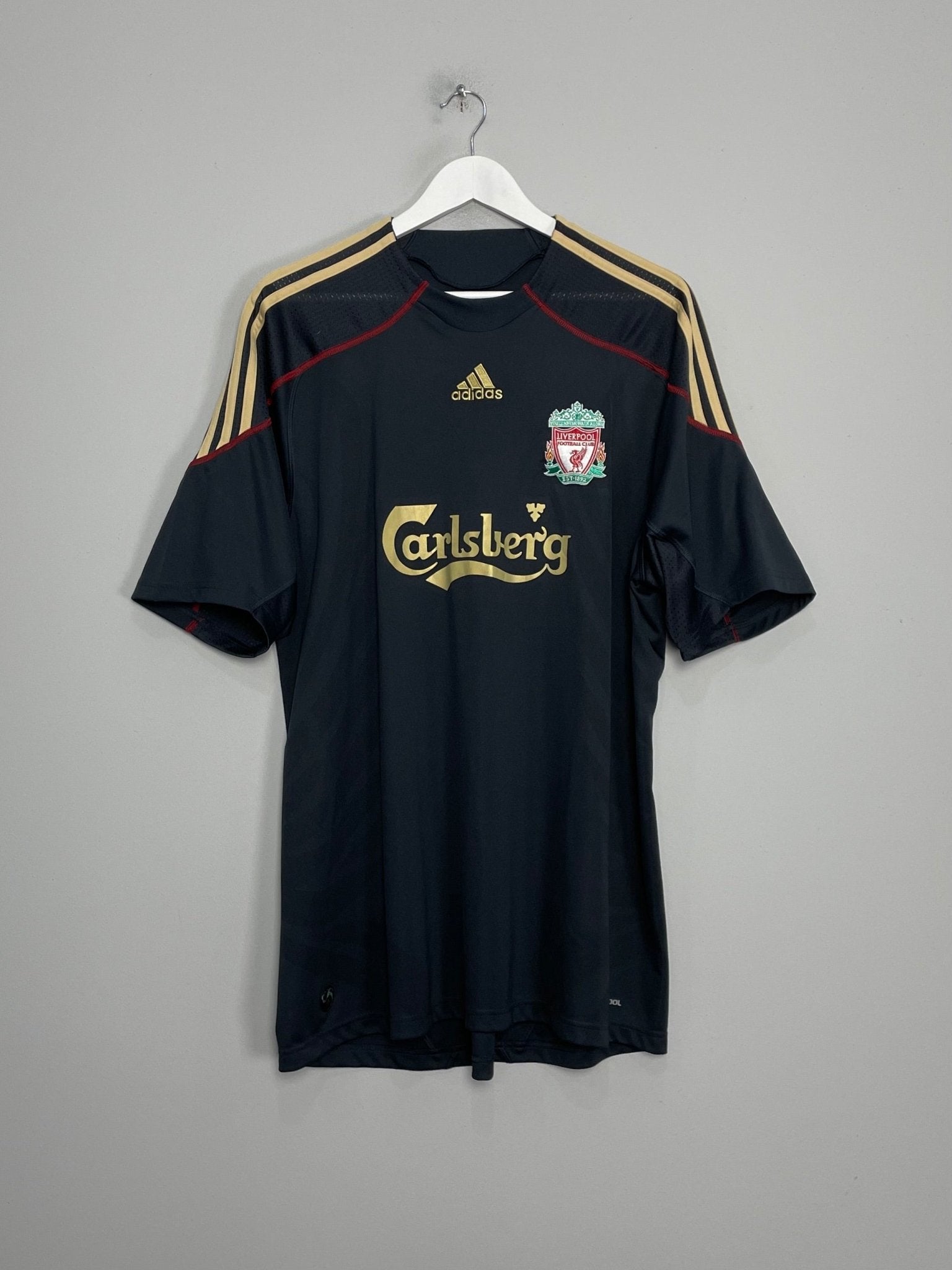 Shop 2009/10 LIVERPOOL GERRARD #8 AWAY SHIRT (XL) ADIDAS, classic football shirts, vintage football shirts & retro soccer jerseys at Cult Kits