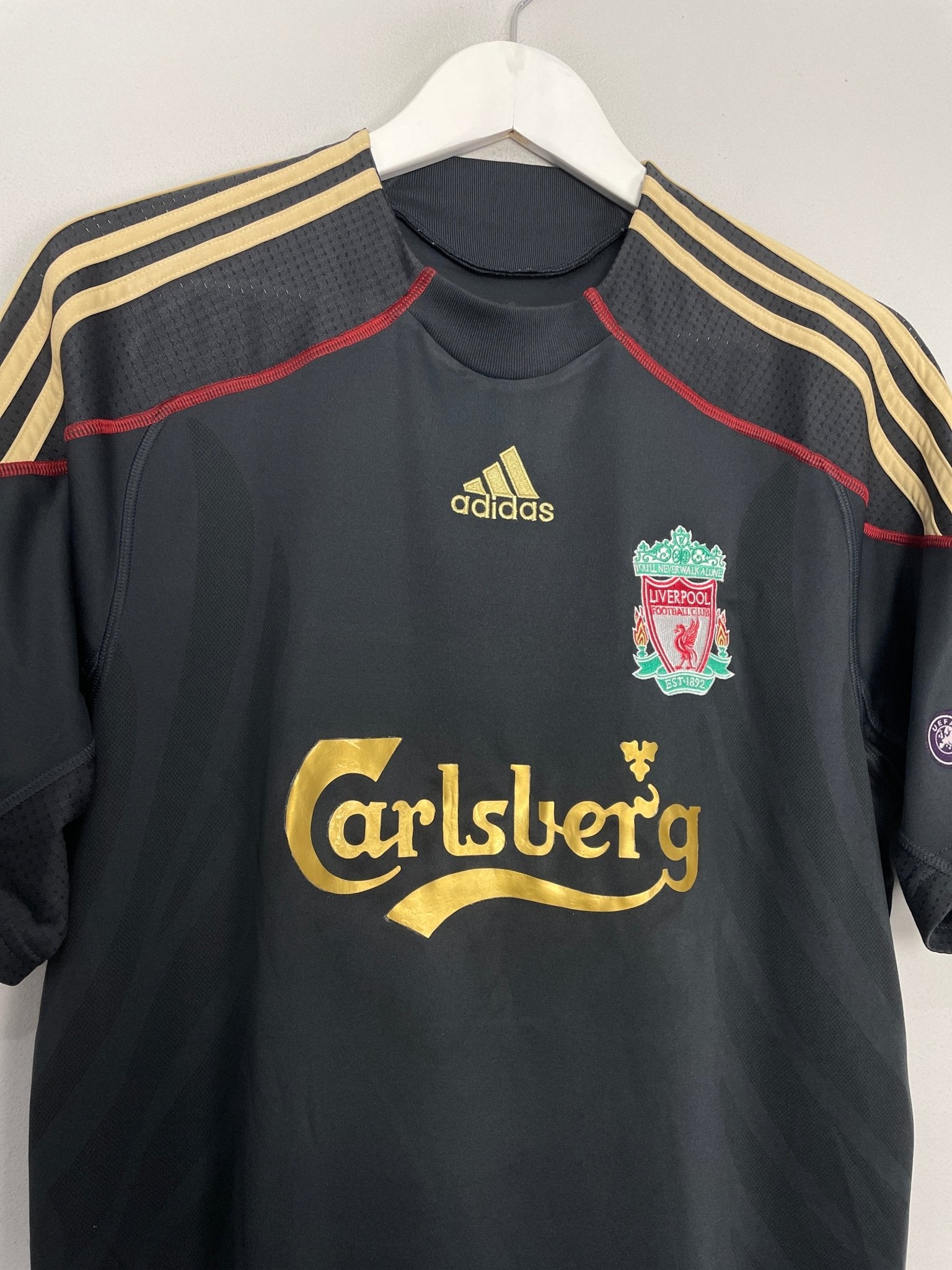 2009/10 LIVERPOOL GERRARD #8 E/L AWAY SHIRT (M) ADIDAS – Cult Kits