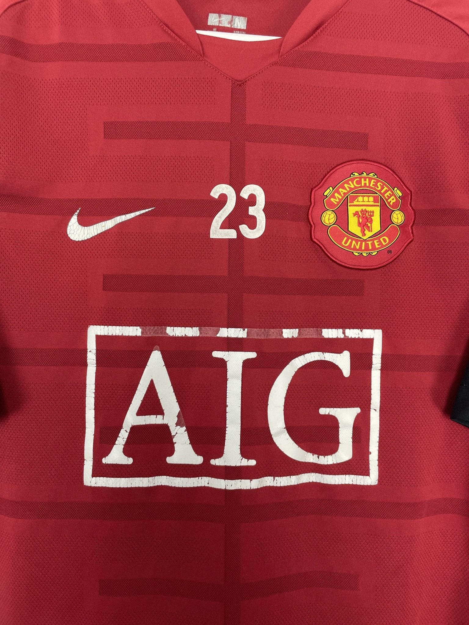 Shop 2009/10 MANCHESTER UNITED #23 TRAINING SHIRT (M) NIKE, classic football shirts, vintage football shirts & retro soccer jerseys at Cult Kits