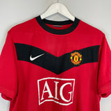Shop 2009/10 MANCHESTER UNITED CARRICK #16 HOME SHIRT (L) NIKE, classic football shirts, vintage football shirts & retro soccer jerseys at Cult Kits