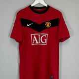 Shop 2009/10 MANCHESTER UNITED CARRICK #16 HOME SHIRT (L) NIKE, classic football shirts, vintage football shirts & retro soccer jerseys at Cult Kits