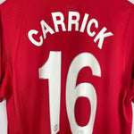 Shop 2009/10 MANCHESTER UNITED CARRICK #16 HOME SHIRT (L) NIKE, classic football shirts, vintage football shirts & retro soccer jerseys at Cult Kits