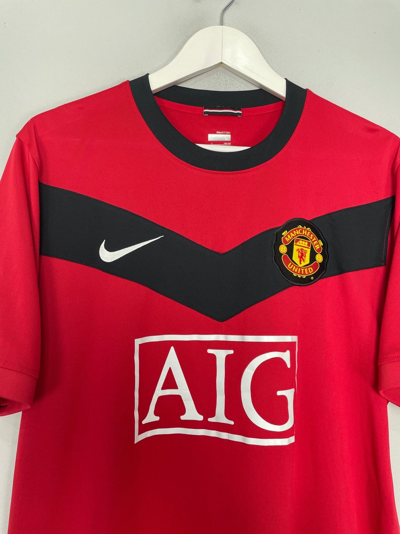 Shop 2009/10 MANCHESTER UNITED OWEN #7 HOME SHIRT (L) NIKE, classic football shirts, vintage football shirts & retro soccer jerseys at Cult Kits
