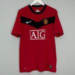 Shop 2009/10 MANCHESTER UNITED OWEN #7 HOME SHIRT (L) NIKE, classic football shirts, vintage football shirts & retro soccer jerseys at Cult Kits