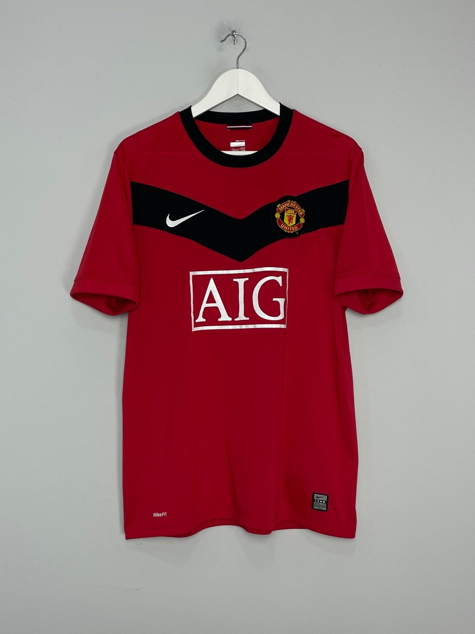 Shop 2009/10 MANCHESTER UNITED OWEN #7 HOME SHIRT (L) NIKE, classic football shirts, vintage football shirts & retro soccer jerseys at Cult Kits