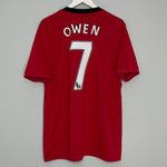 Shop 2009/10 MANCHESTER UNITED OWEN #7 HOME SHIRT (L) NIKE, classic football shirts, vintage football shirts & retro soccer jerseys at Cult Kits