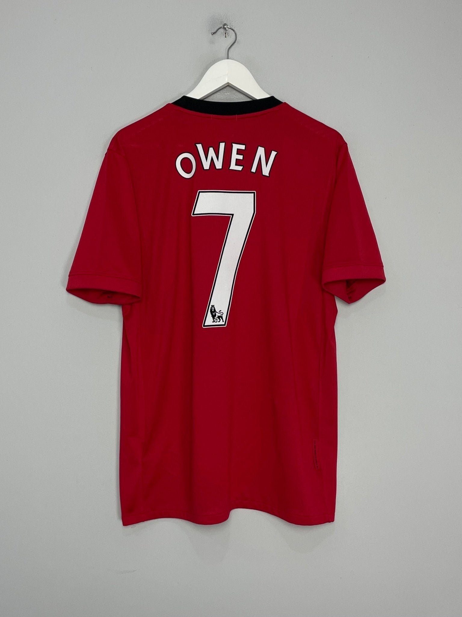 Shop 2009/10 MANCHESTER UNITED OWEN #7 HOME SHIRT (L) NIKE, classic football shirts, vintage football shirts & retro soccer jerseys at Cult Kits