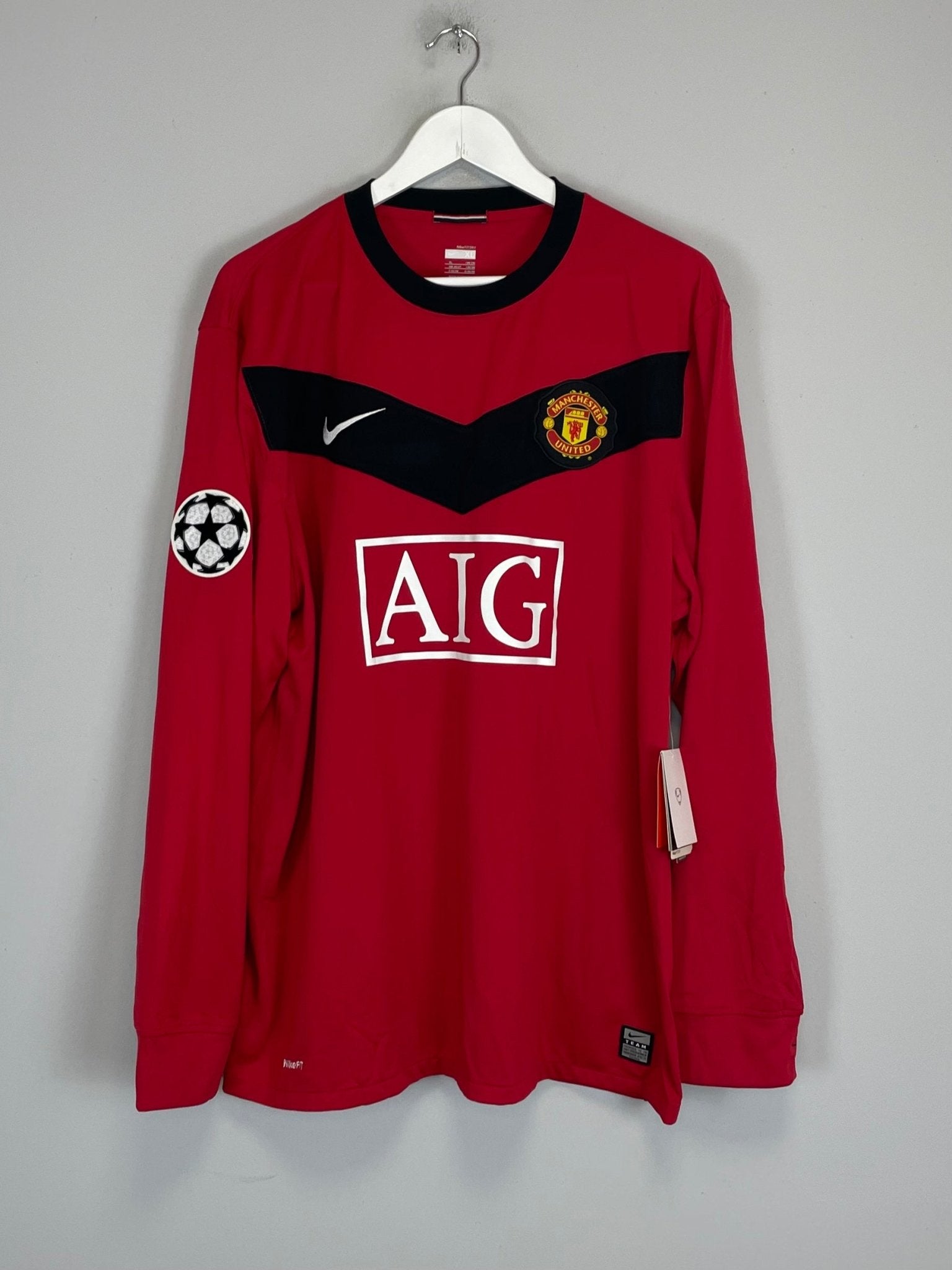 Shop 2009/10 MANCHESTER UNITED ROONEY #10 *BNWT* C/L L/S HOME SHIRT (XL) NIKE, classic football shirts, vintage football shirts & retro soccer jerseys at Cult Kits