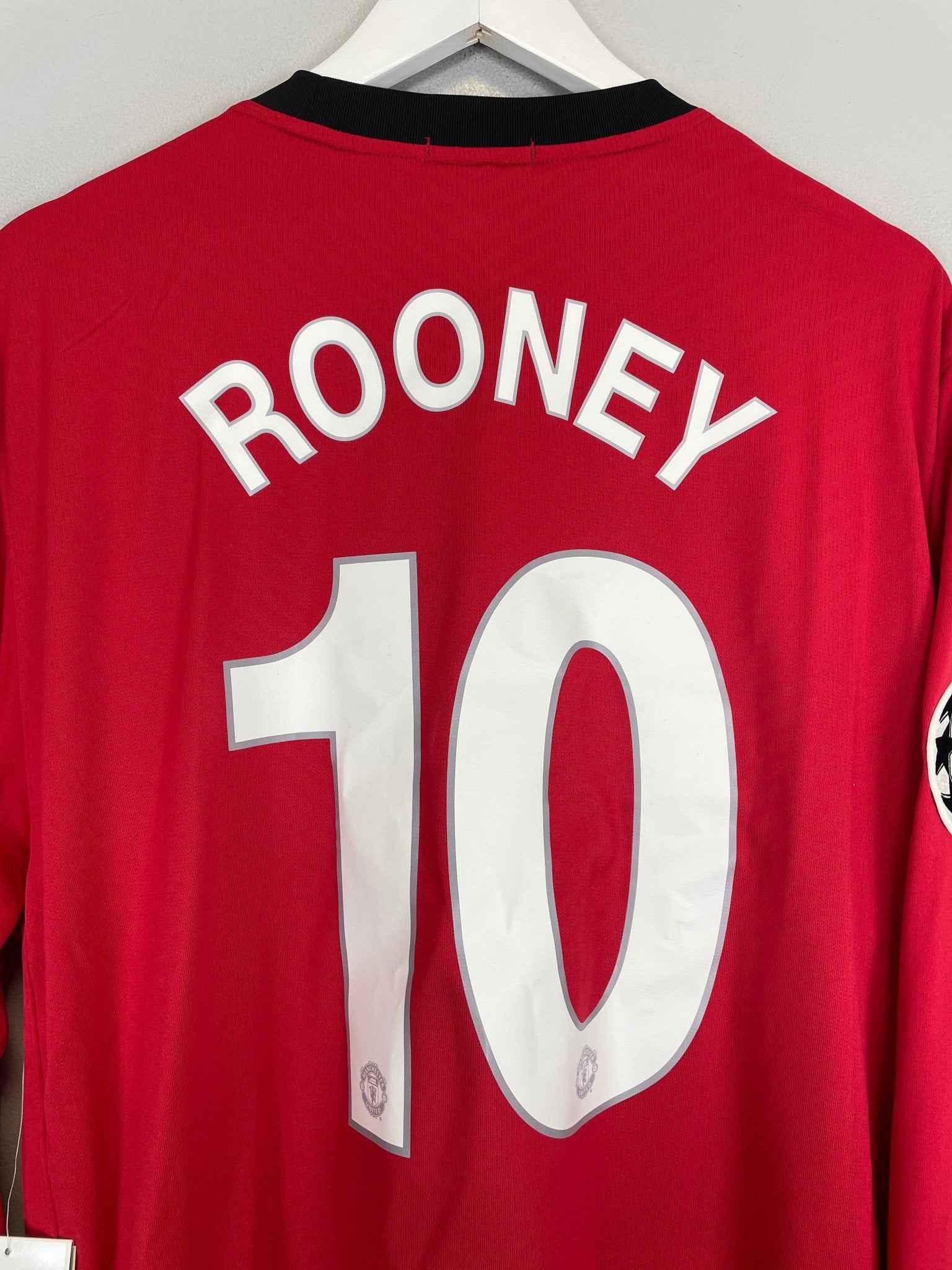 Shop 2009/10 MANCHESTER UNITED ROONEY #10 *BNWT* C/L L/S HOME SHIRT (XL) NIKE, classic football shirts, vintage football shirts & retro soccer jerseys at Cult Kits