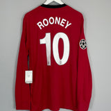 Shop 2009/10 MANCHESTER UNITED ROONEY #10 *BNWT* C/L L/S HOME SHIRT (XL) NIKE, classic football shirts, vintage football shirts & retro soccer jerseys at Cult Kits
