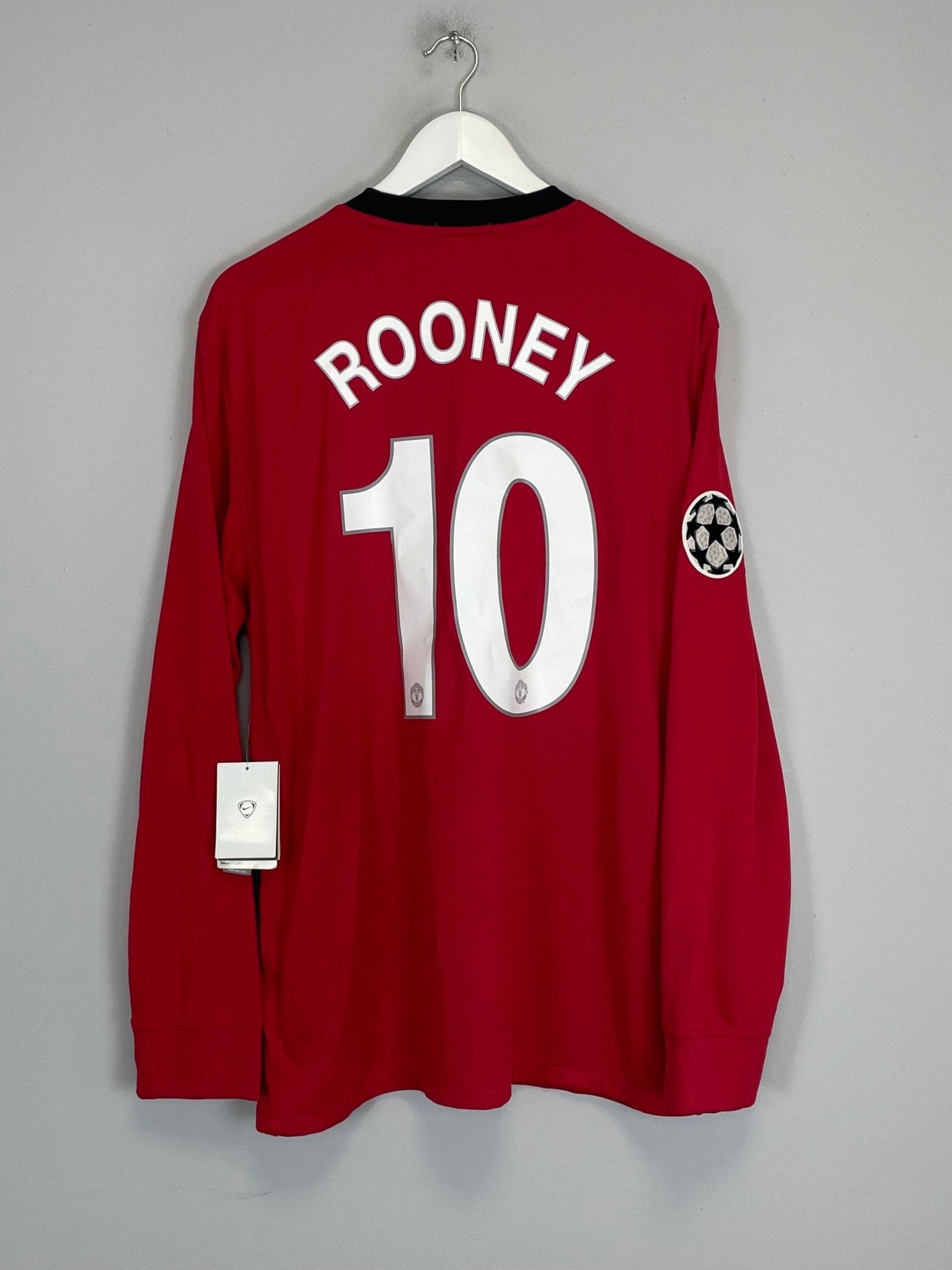 Shop 2009/10 MANCHESTER UNITED ROONEY #10 *BNWT* C/L L/S HOME SHIRT (XL) NIKE, classic football shirts, vintage football shirts & retro soccer jerseys at Cult Kits
