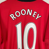 Shop 2009/10 MANCHESTER UNITED ROONEY #10 HOME SHIRT (XL) NIKE, classic football shirts, vintage football shirts & retro soccer jerseys at Cult Kits