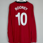 2009/10 MANCHESTER UNITED ROONEY 10 L/S HOME SHIRT (M) NIKE - Cult Kits - Medium - Buy Vintage Football Shirts, Authentic Retro Football Shirts For Sale, Classic Football Shirts & Soccer Jersey