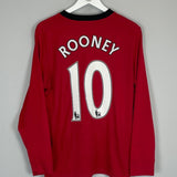 2009/10 MANCHESTER UNITED ROONEY 10 L/S HOME SHIRT (M) NIKE - Cult Kits - Medium - Buy Vintage Football Shirts, Authentic Retro Football Shirts For Sale, Classic Football Shirts & Soccer Jersey