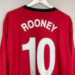 2009/10 MANCHESTER UNITED ROONEY 10 L/S HOME SHIRT (M) NIKE - Cult Kits - Medium - Buy Vintage Football Shirts, Authentic Retro Football Shirts For Sale, Classic Football Shirts & Soccer Jersey