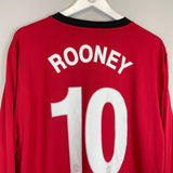2009/10 MANCHESTER UNITED ROONEY 10 L/S HOME SHIRT (M) NIKE - Cult Kits - Medium - Buy Vintage Football Shirts, Authentic Retro Football Shirts For Sale, Classic Football Shirts & Soccer Jersey