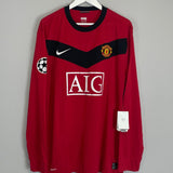 Shop 2009/10 MANCHESTER UNITED SCHOLES #18 C/L L/S *BNWT* HOME SHIRT (XL) NIKE, classic football shirts, vintage football shirts & retro soccer jerseys at Cult Kits