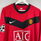 Shop 2009/10 MANCHESTER UNITED SCHOLES #18 C/L L/S *BNWT* HOME SHIRT (XL) NIKE, classic football shirts, vintage football shirts & retro soccer jerseys at Cult Kits