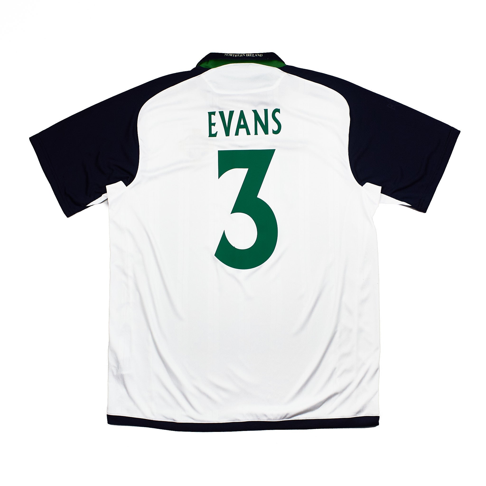 Buy 2009/10 Northern Ireland Evans 3 Away Shirt (L) Umbro ~ Free worldwide shipping ~ Authentic Vintage Football Shirts from Cult Kits