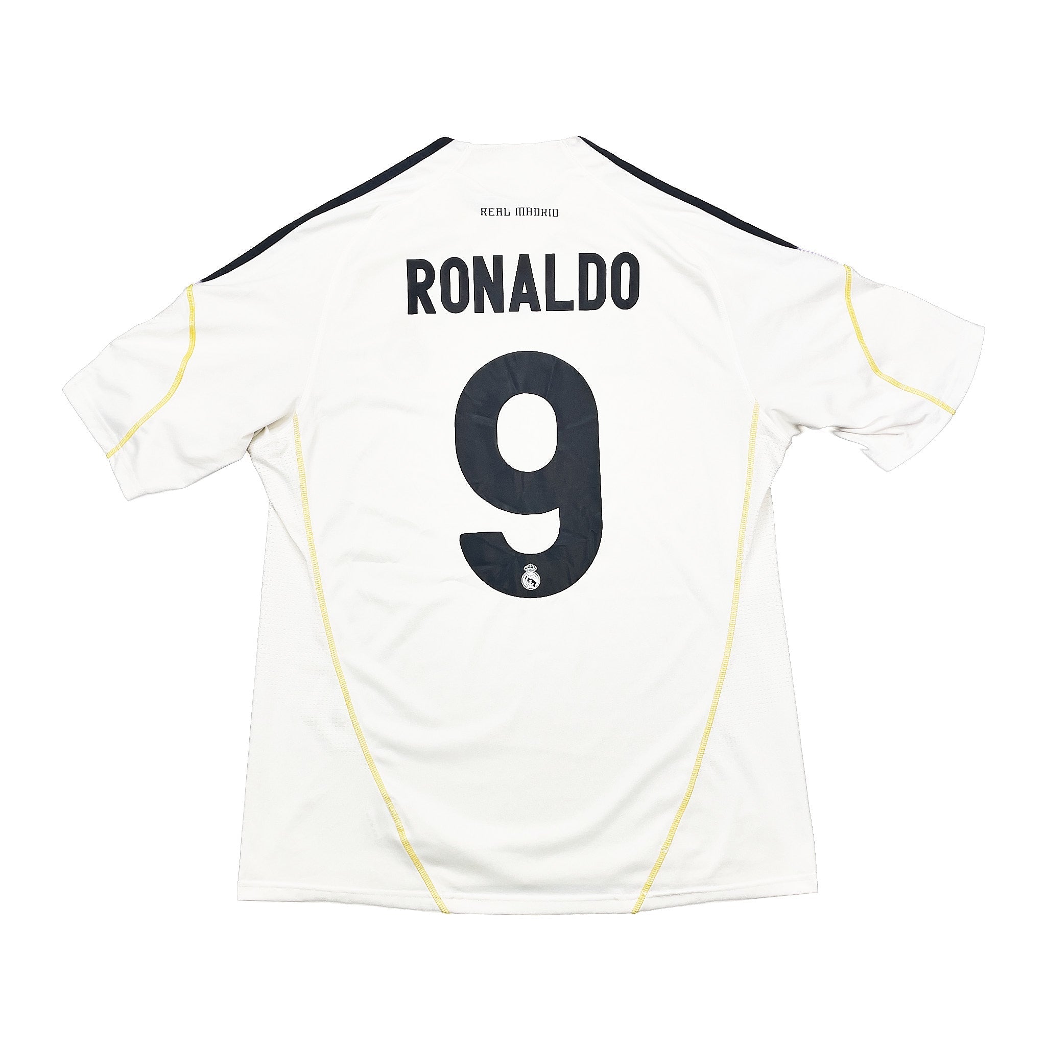 Buy 2009/10 REAL MADRID RONALDO 9 C/L HOME SHIRT (L) ADIDAS ~ Free worldwide shipping available ~ Authentic Vintage Football Shirts from Cult Kits