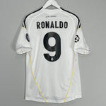 Shop 2009/10 REAL MADRID RONALDO #9 C/L HOME SHIRT (M) ADIDAS, classic football shirts, vintage football shirts & retro soccer jerseys at Cult Kits