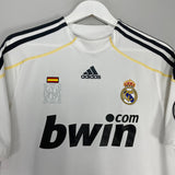 Shop 2009/10 REAL MADRID RONALDO #9 C/L HOME SHIRT (M) ADIDAS, classic football shirts, vintage football shirts & retro soccer jerseys at Cult Kits