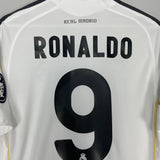 Shop 2009/10 REAL MADRID RONALDO #9 C/L HOME SHIRT (M) ADIDAS, classic football shirts, vintage football shirts & retro soccer jerseys at Cult Kits