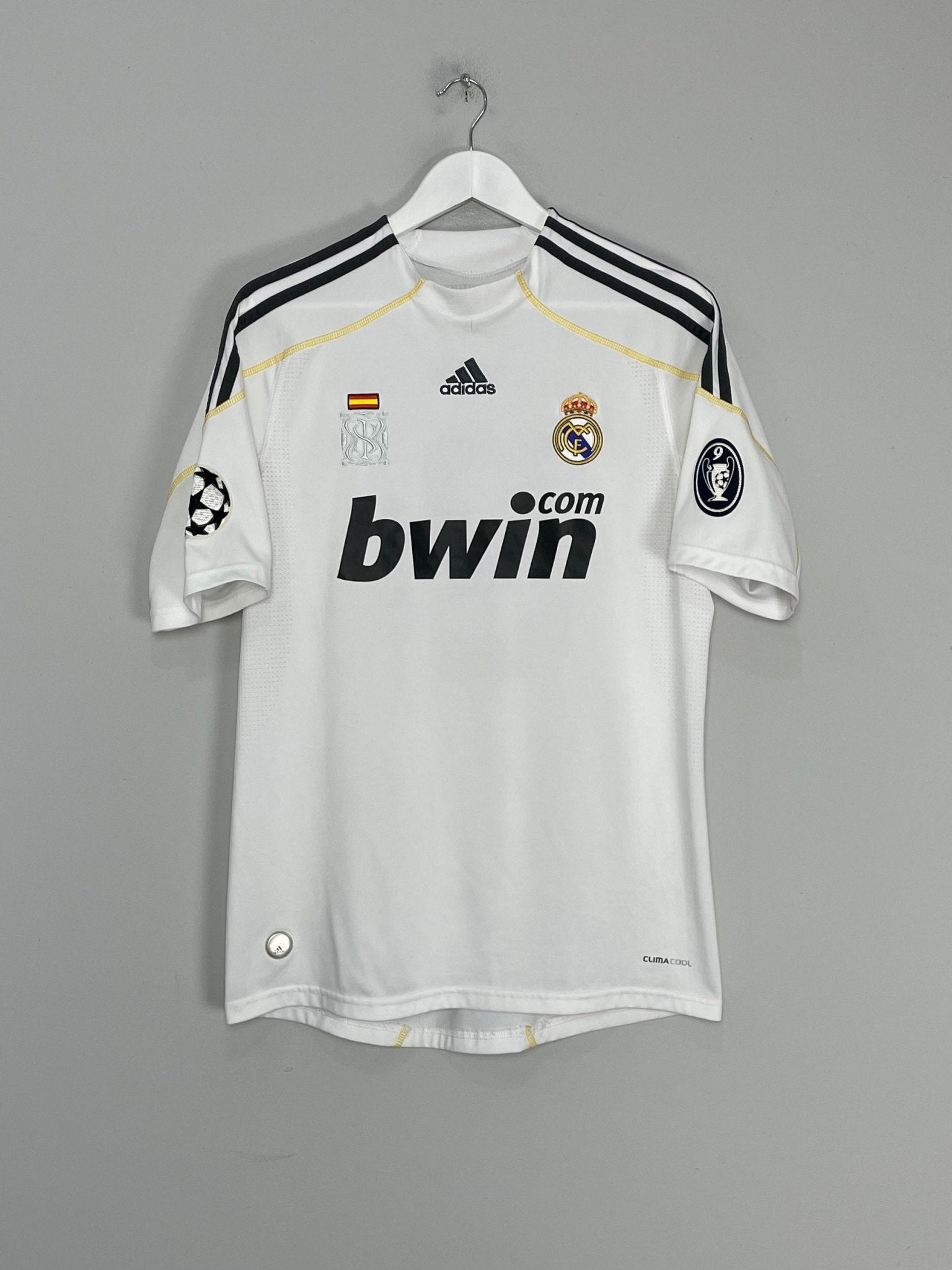 Shop 2009/10 REAL MADRID RONALDO #9 C/L HOME SHIRT (M) ADIDAS, classic football shirts, vintage football shirts & retro soccer jerseys at Cult Kits