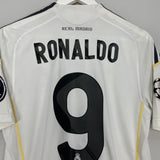 Shop 2009/10 REAL MADRID RONALDO #9 C/L HOME SHIRT (S) ADIDAS, classic football shirts, vintage football shirts & retro soccer jerseys at Cult Kits