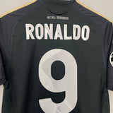 Shop 2009/10 REAL MADRID RONALDO #9 C/L THIRD SHIRT (M) ADIDAS, classic football shirts, vintage football shirts & retro soccer jerseys at Cult Kits