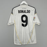Shop 2009/10 REAL MADRID RONALDO #9 HOME SHIRT (L) ADIDAS, classic football shirts, vintage football shirts & retro soccer jerseys at Cult Kits