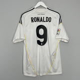 Shop 2009/10 REAL MADRID RONALDO #9 HOME SHIRT (L) ADIDAS, classic football shirts, vintage football shirts & retro soccer jerseys at Cult Kits