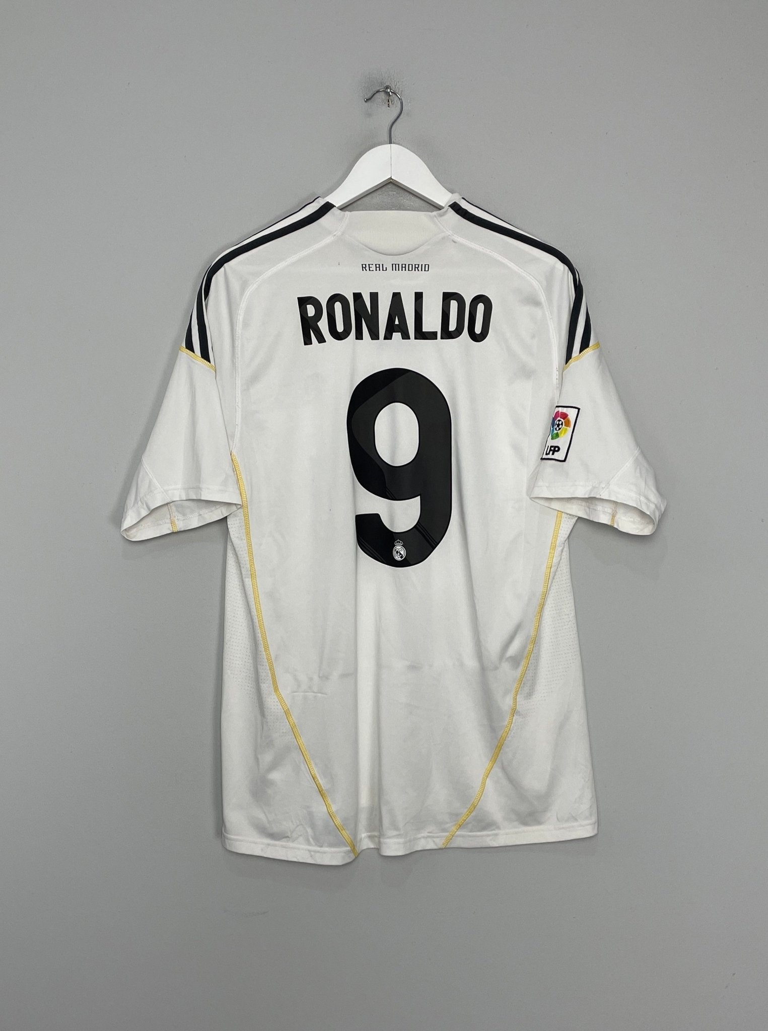 Shop 2009/10 REAL MADRID RONALDO #9 HOME SHIRT (L) ADIDAS, classic football shirts, vintage football shirts & retro soccer jerseys at Cult Kits