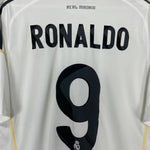 Shop 2009/10 REAL MADRID RONALDO #9 HOME SHIRT (L) ADIDAS, classic football shirts, vintage football shirts & retro soccer jerseys at Cult Kits