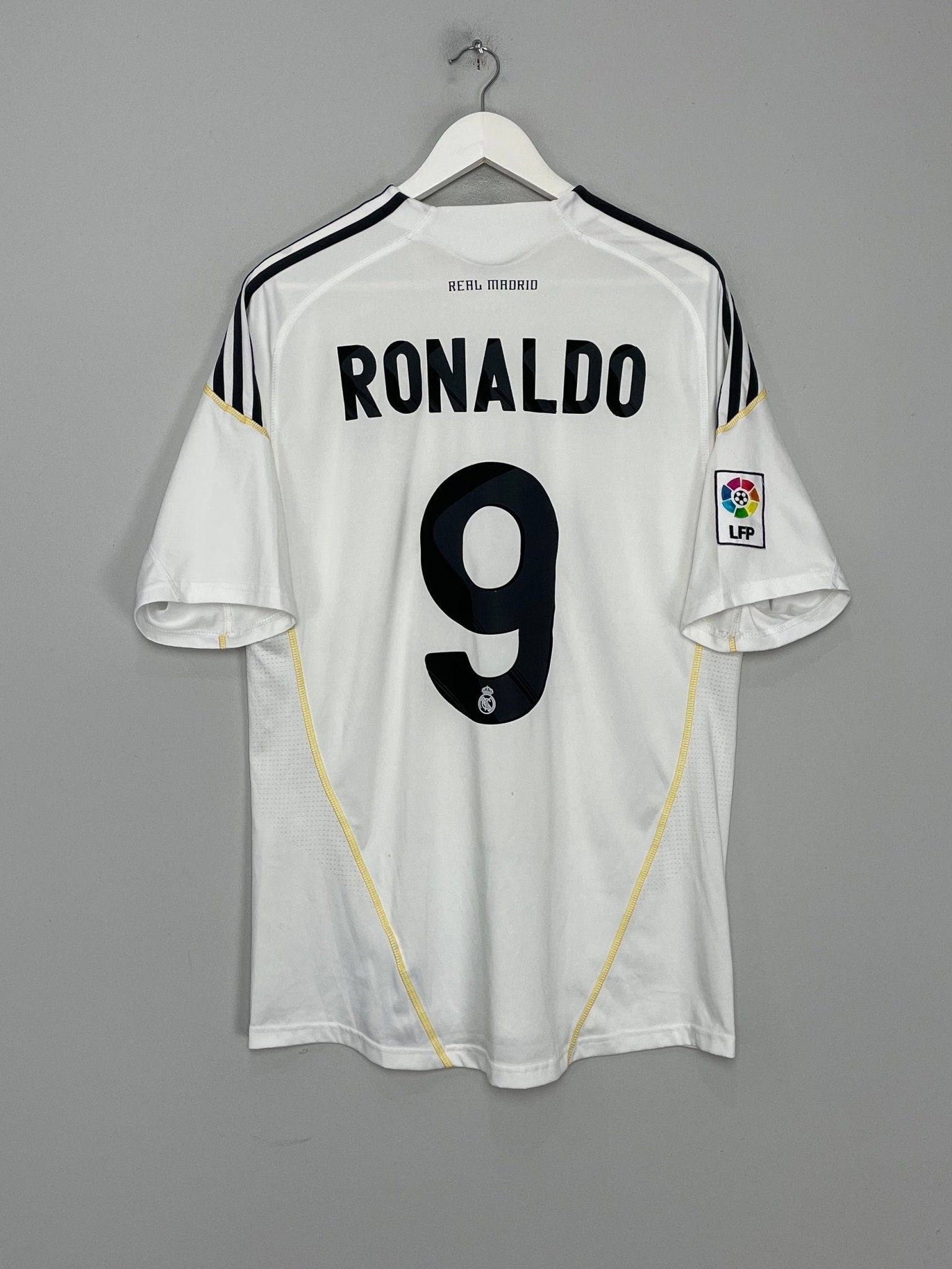 Shop 2009/10 REAL MADRID RONALDO #9 HOME SHIRT (L) ADIDAS, classic football shirts, vintage football shirts & retro soccer jerseys at Cult Kits