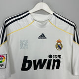 Shop 2009/10 REAL MADRID RONALDO #9 HOME SHIRT (L) ADIDAS, classic football shirts, vintage football shirts & retro soccer jerseys at Cult Kits