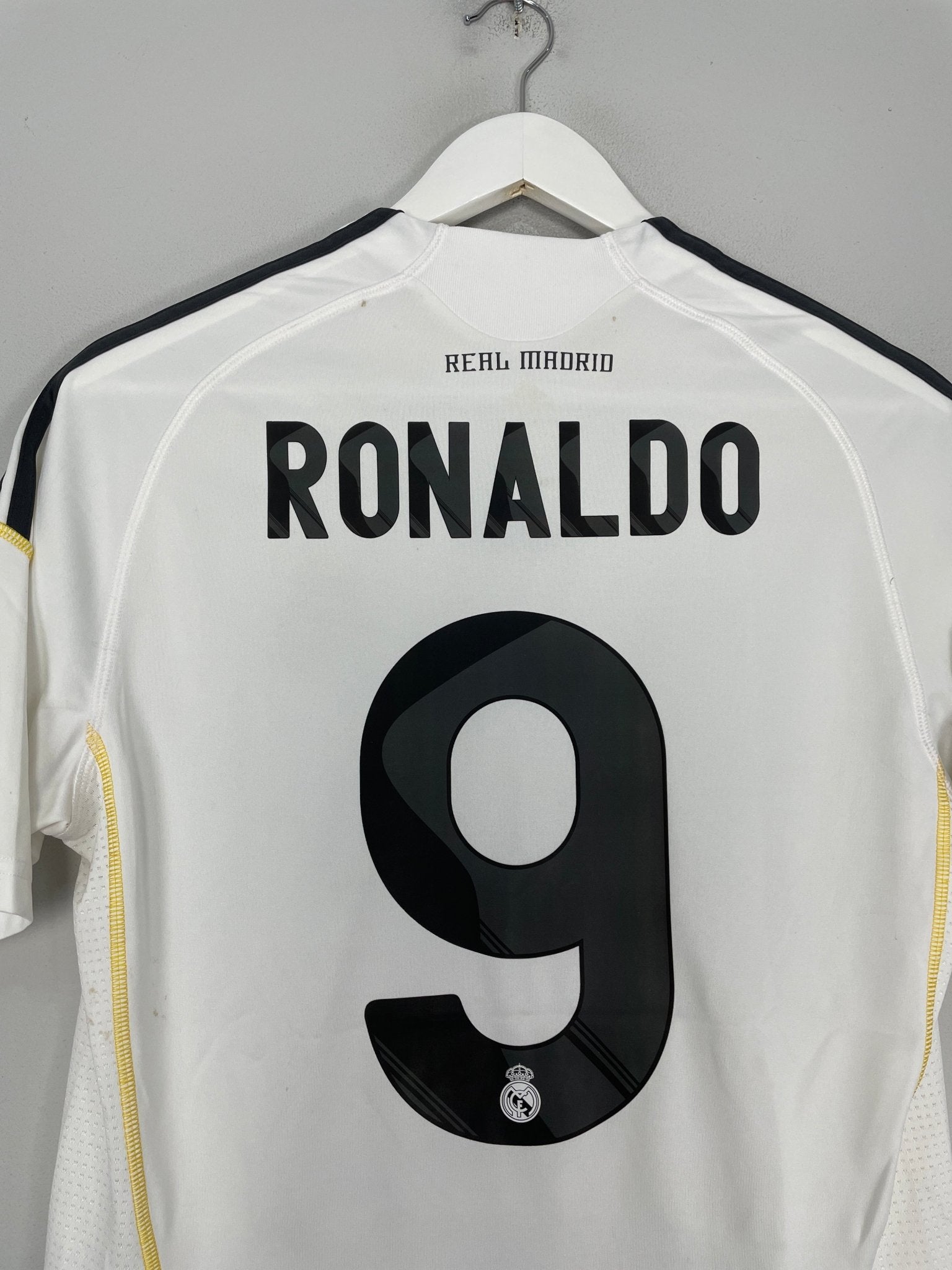 Shop 2009/10 REAL MADRID RONALDO #9 HOME SHIRT (S) ADIDAS, classic football shirts, vintage football shirts & retro soccer jerseys at Cult Kits