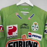 Shop 2009/10 SANTOS LAGUNA AWAY SHIRT (S) ATLETICA, classic football shirts, vintage football shirts & retro soccer jerseys at Cult Kits