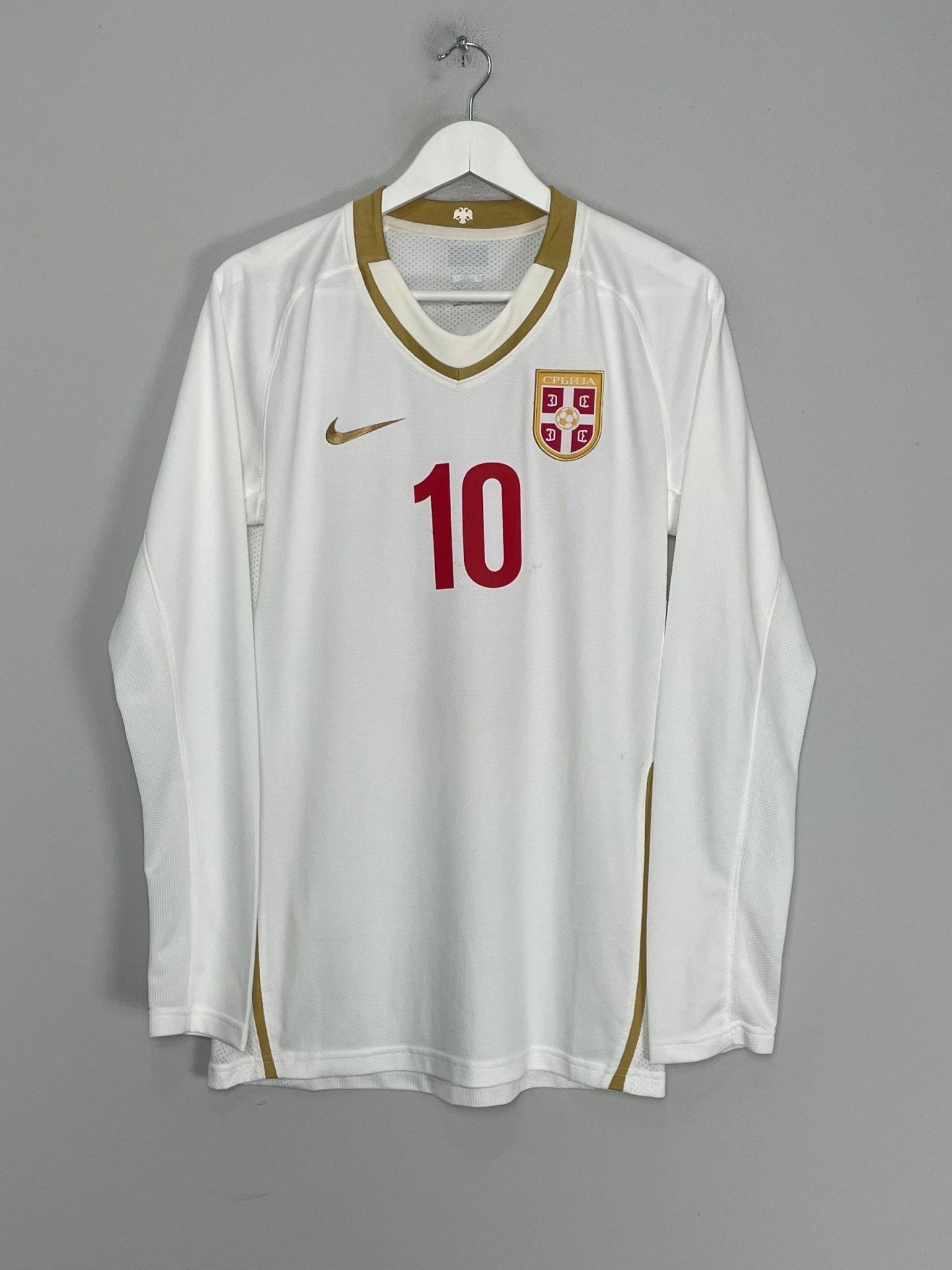 Shop 2009/10 SERBIA STANKOVIC #10 *PLAYER ISSUE* L/S AWAY SHIRT (L) NIKE, classic football shirts, vintage football shirts & retro soccer jerseys at Cult Kits