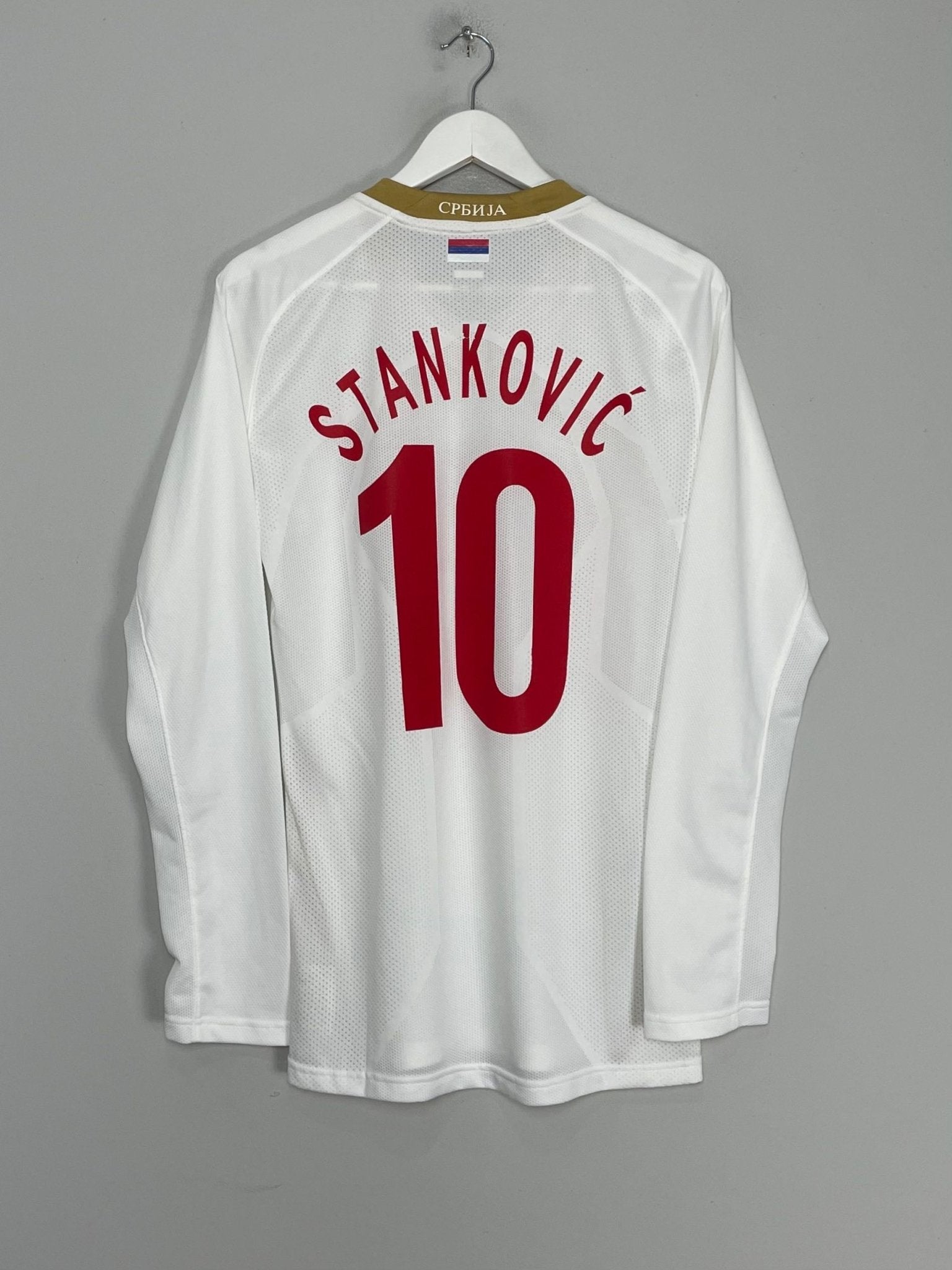 Shop 2009/10 SERBIA STANKOVIC #10 *PLAYER ISSUE* L/S AWAY SHIRT (L) NIKE, classic football shirts, vintage football shirts & retro soccer jerseys at Cult Kits