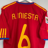 2009/10 SPAIN A.INIESTA 6 HOME SHIRT (L) ADIDAS - Cult Kits - Large - Buy Vintage Football Shirts, Authentic Retro Football Shirts For Sale, Classic Football Shirts & Soccer Jersey
