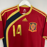 Shop 2009/10 SPAIN ALONSO #14 HOME SHIRT (M) ADIDAS, classic football shirts, vintage football shirts & retro soccer jerseys at Cult Kits