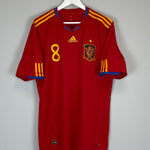 Shop 2009/10 SPAIN XAVI #8 HOME SHIRT (XL) ADIDAS, classic football shirts, vintage football shirts & retro soccer jerseys at Cult Kits