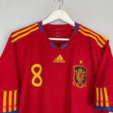 Shop 2009/10 SPAIN XAVI #8 HOME SHIRT (XL) ADIDAS, classic football shirts, vintage football shirts & retro soccer jerseys at Cult Kits