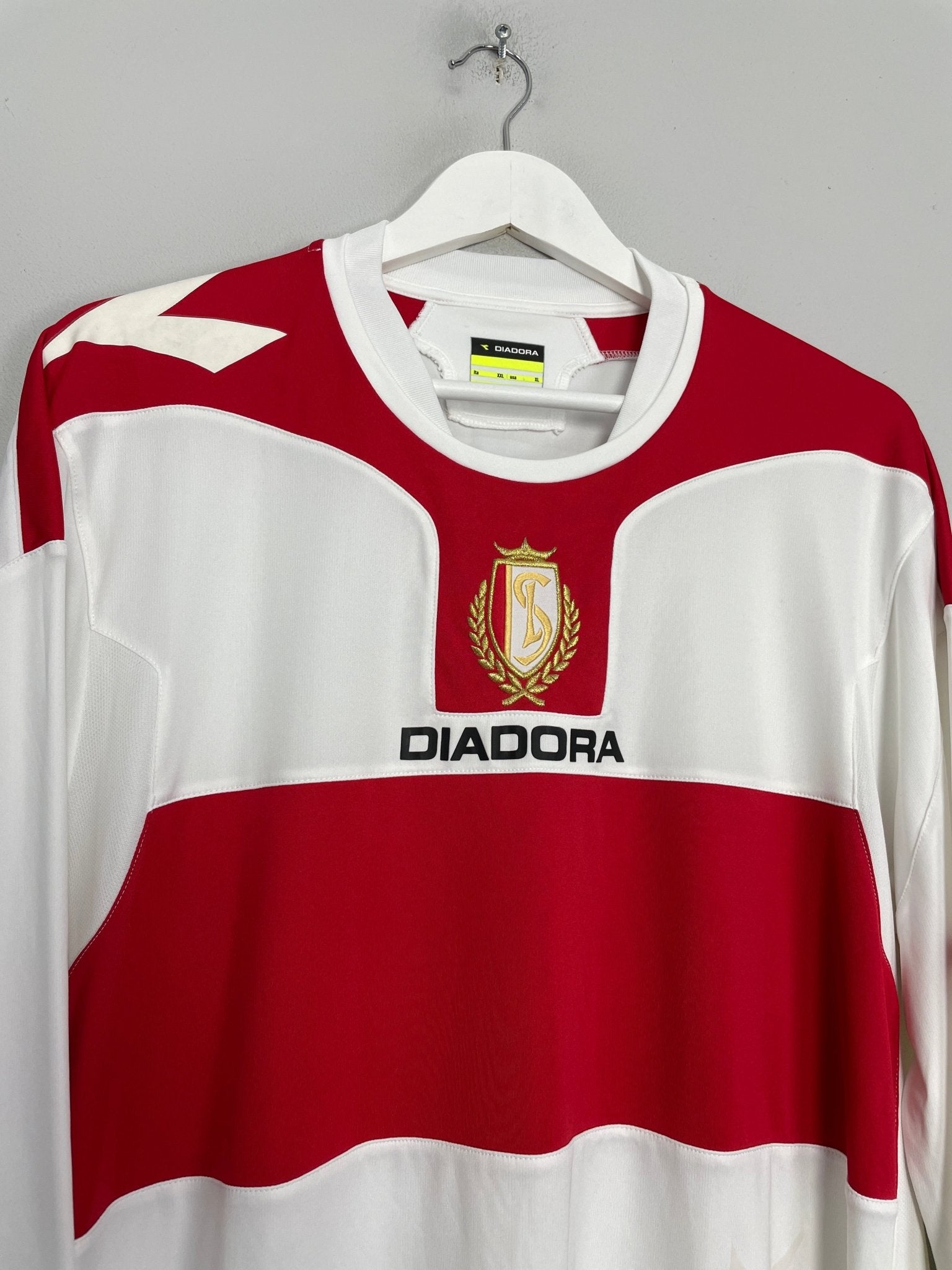 Shop 2009/10 STANDARD LIEGE L/S AWAY SHIRT (XL) DIADORA, classic football shirts, vintage football shirts & retro soccer jerseys at Cult Kits