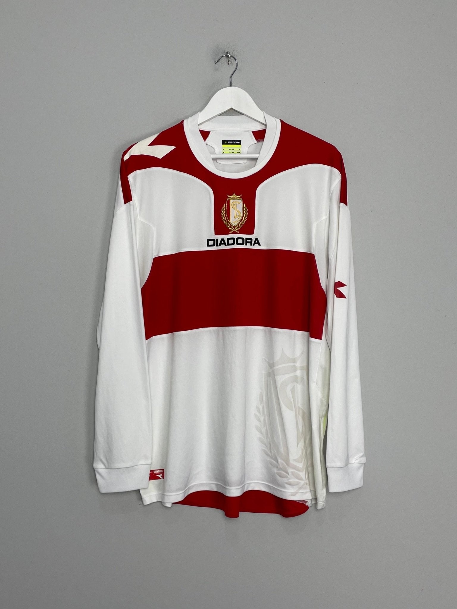 Shop 2009/10 STANDARD LIEGE L/S AWAY SHIRT (XL) DIADORA, classic football shirts, vintage football shirts & retro soccer jerseys at Cult Kits