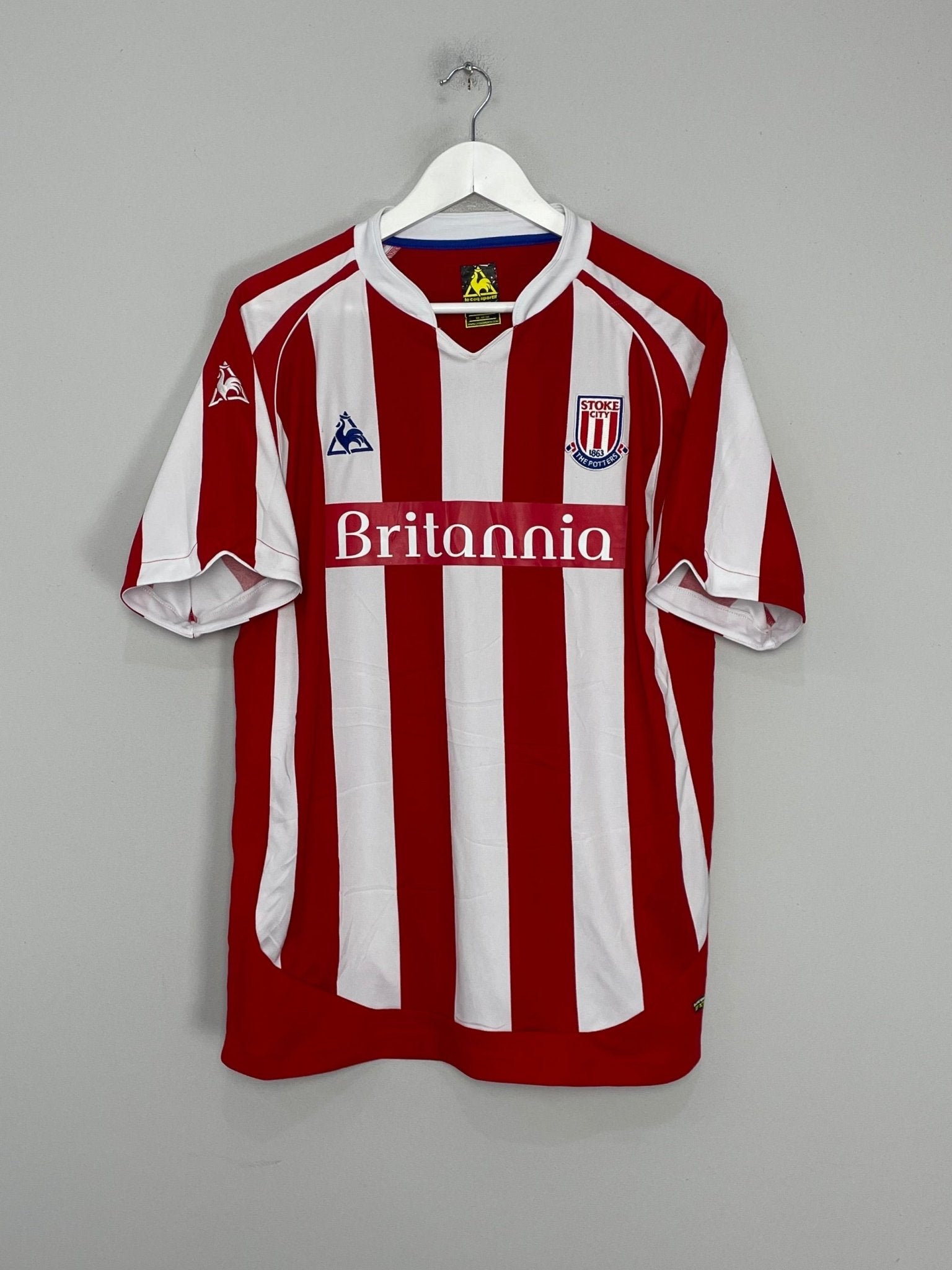 Shop 2009/10 STOKE CITY HOME SHIRT (L) LE COQ, classic football shirts, vintage football shirts & retro soccer jerseys at Cult Kits