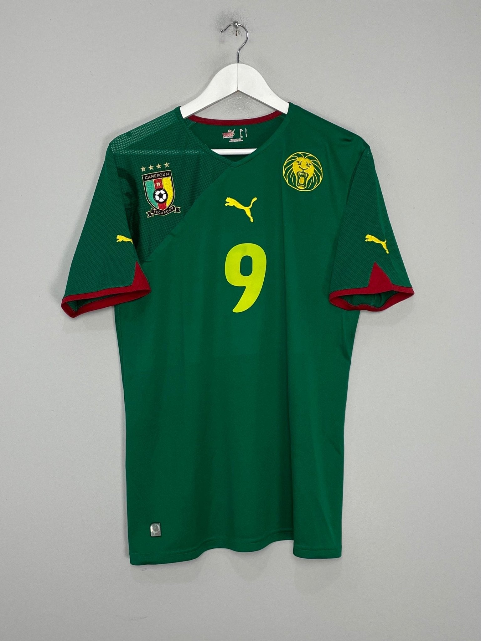 Shop 2009/11 CAMEROON ETO'O #9 HOME SHIRT (L) PUMA, classic football shirts, vintage football shirts & retro soccer jerseys at Cult Kits