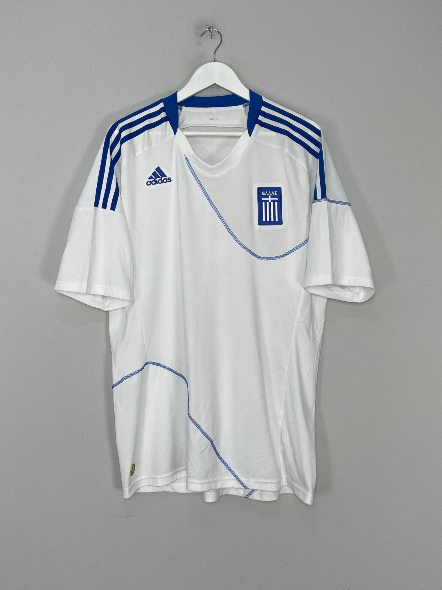Shop 2009/11 GREECE HOME SHIRT (L) ADIDAS, classic football shirts, vintage football shirts & retro soccer jerseys at Cult Kits